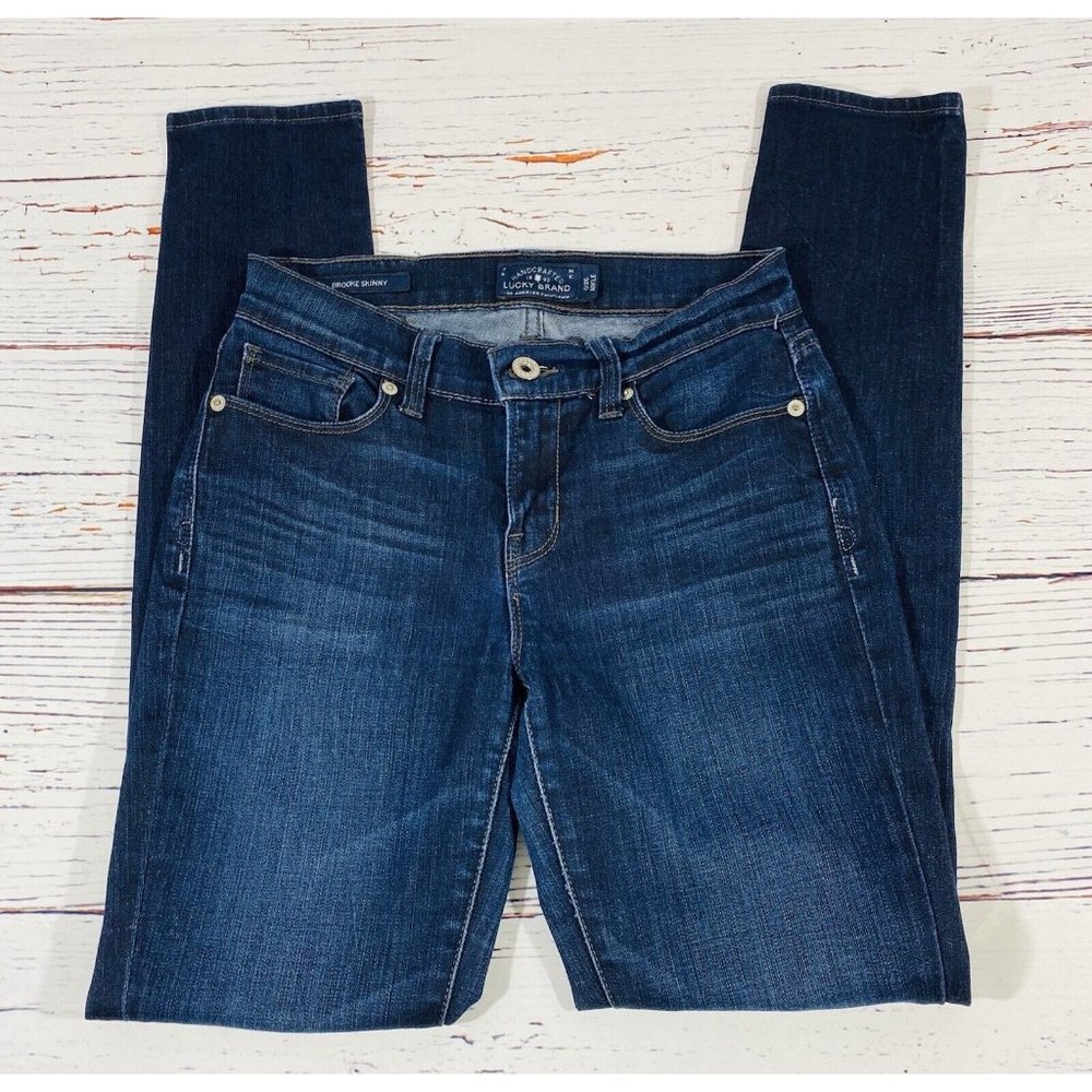 Lucky Womens Jeans Size 0 / 25 Ankle Brooke Skinny Low Rise Dark Wash Blue Denim